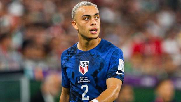Sergino Dest playing for the U.S.